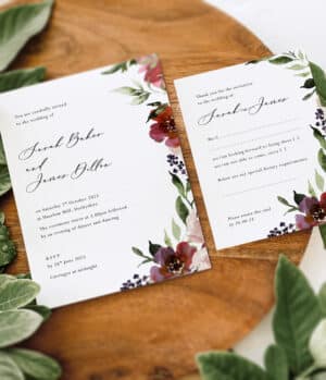autumn wedding invitation suite Cherish