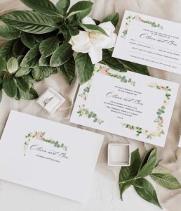 floral watercolour wedding invitations