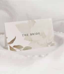 Glamorous vintage floral wedding stationery - Songbird place card