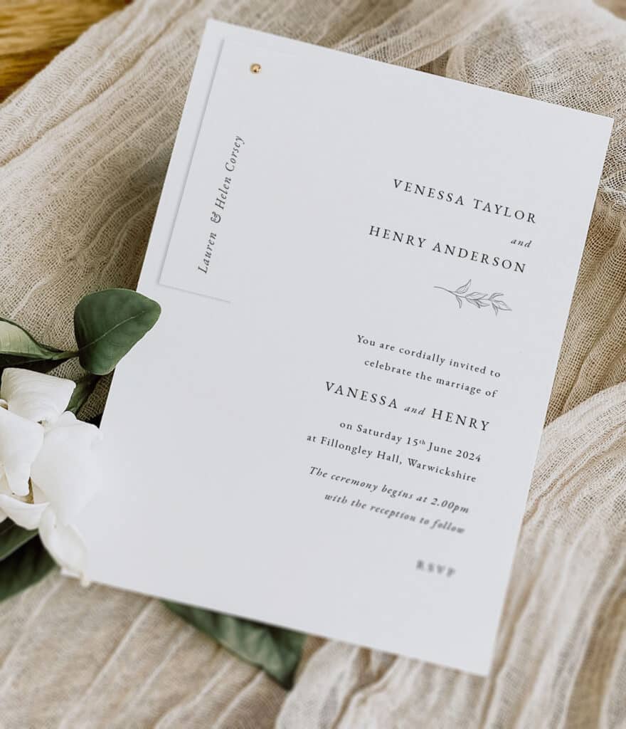Laurel wedding invitation