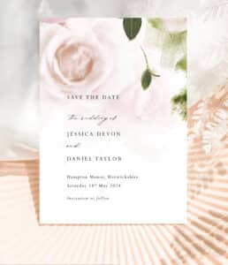 contemporary painted wedding invitation_whisper save the date card