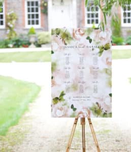 whisper pale pink and green table plan