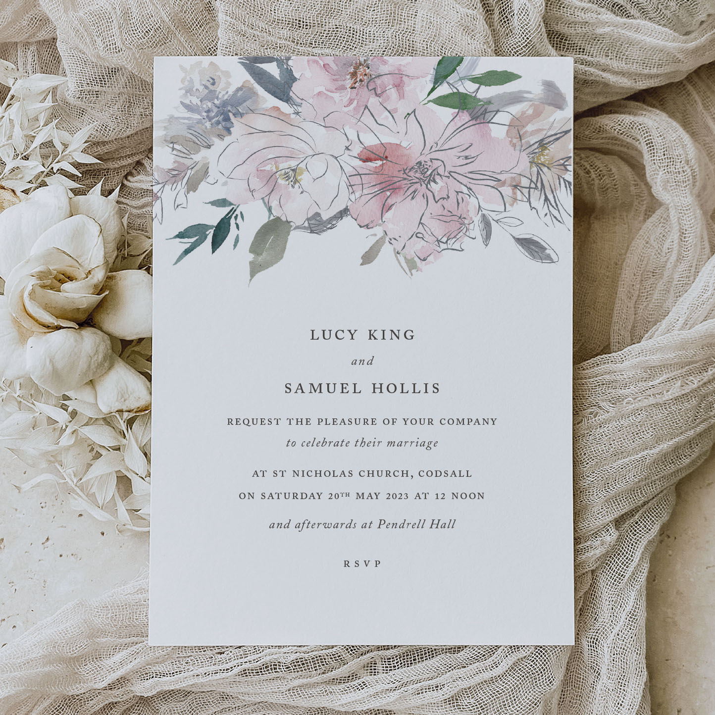 Romance - Romantic wedding invitation and on the day stationery