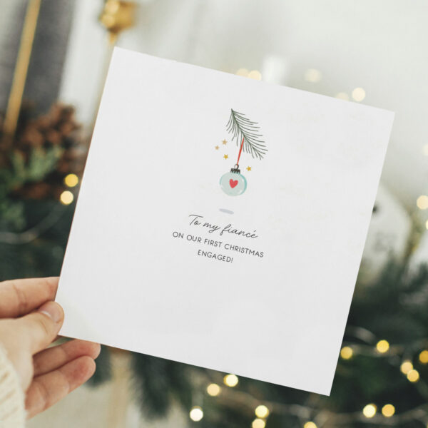 Fiancé Christmas Card | Cute First Christmas Engaged Card