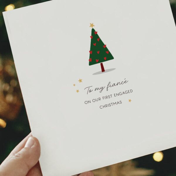 Fiancé Christmas Card | Our First Christmas Engaged Card - Image 2