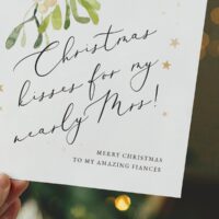 Fiancée Christmas Card | Kisses For My Nearly Mrs - Image 3