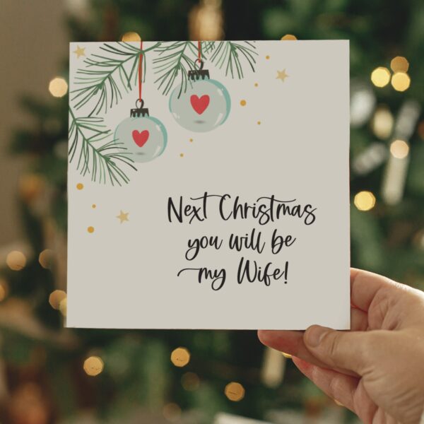 Fiancée Christmas Card | Next Christmas You Will Be My Wife!