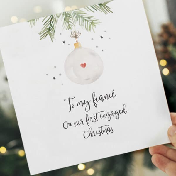first engaged christmas - fiance Christmas card 2