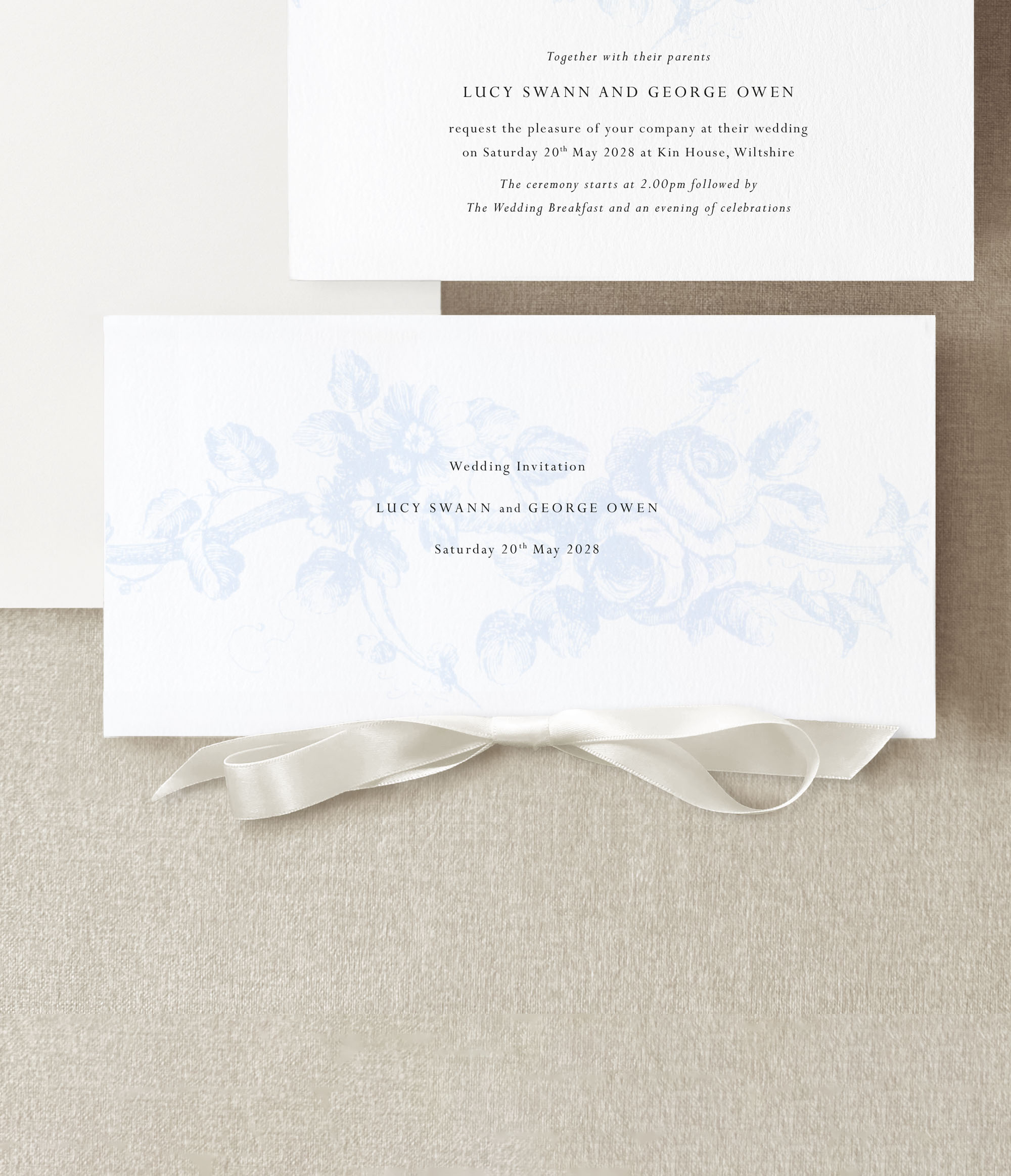 Beauty | Vintage Wedding Ribbon Tied Invitation Sample Pack