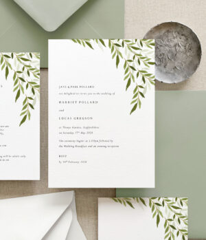 Cascade | Greenery Wedding Invitation Sample Pack