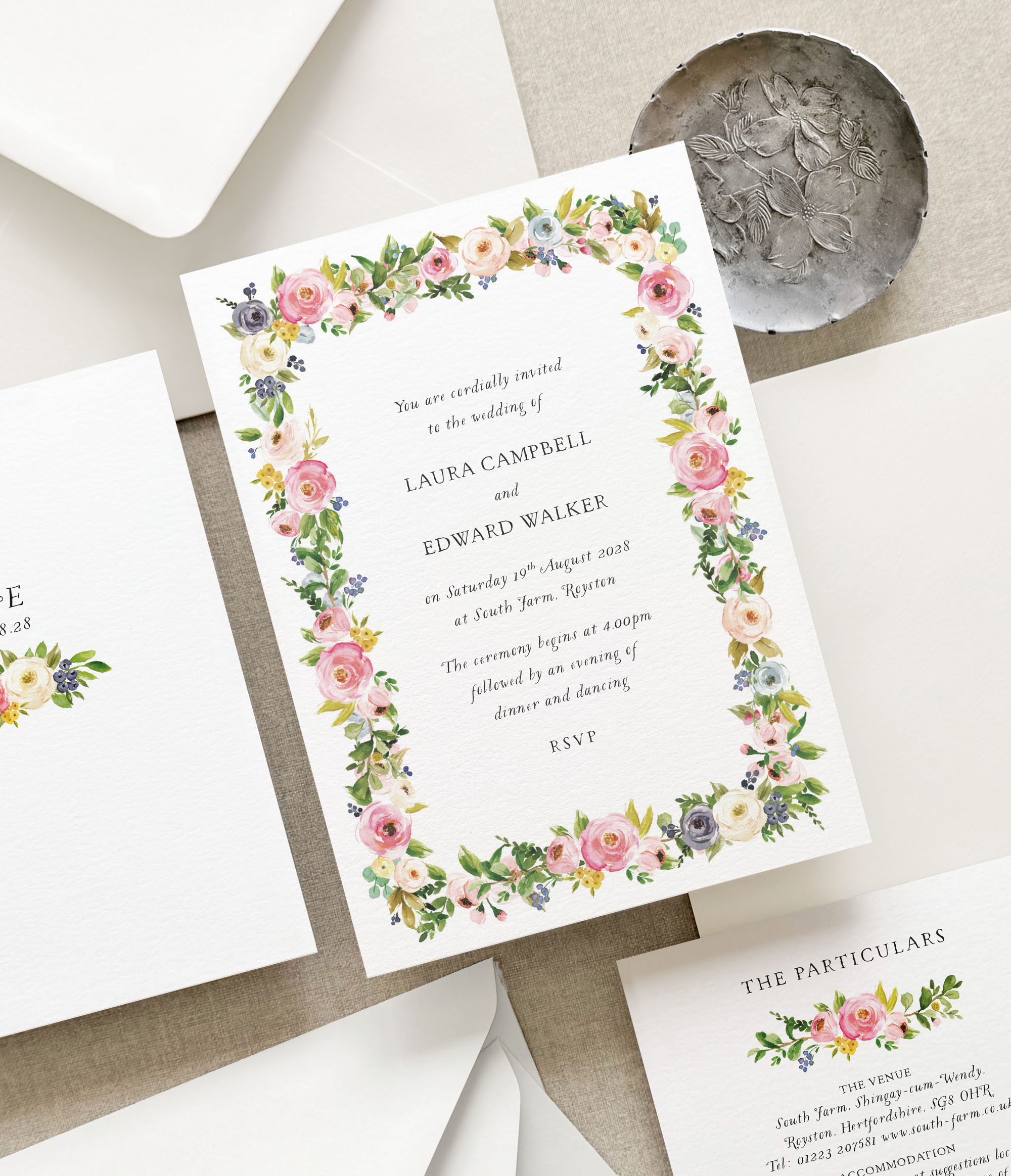Garland | Floral Wedding Invitation Sample Pack