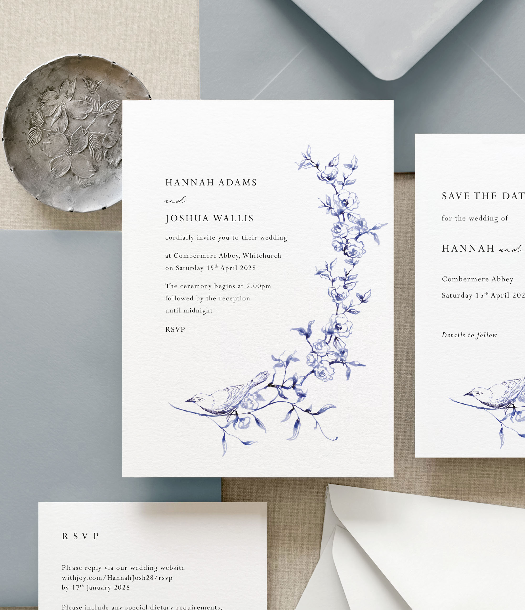 Garden Bird | Romantic Wedding Invitation Sample Pack