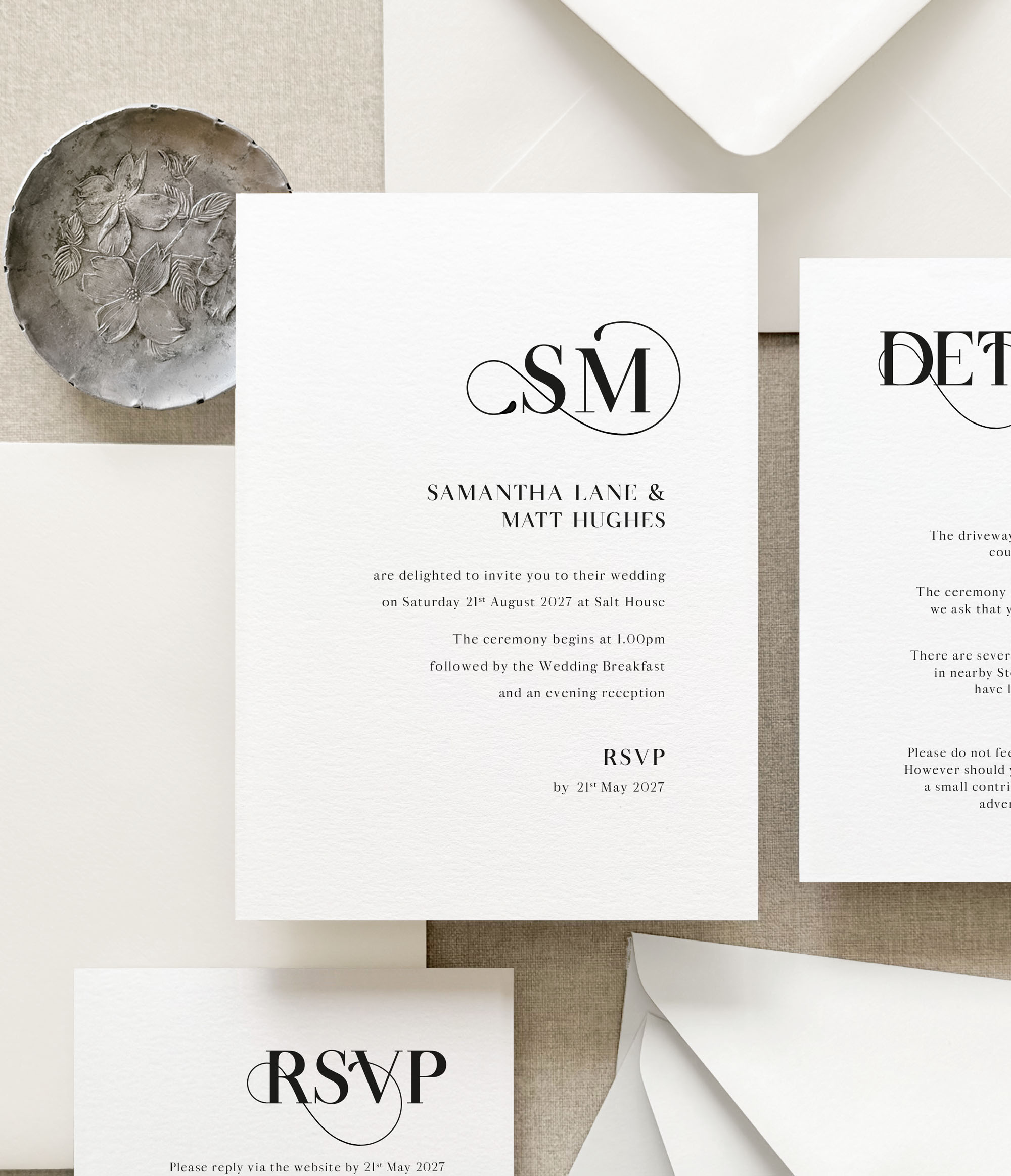 Harmony | Monogram Wedding Invitation Sample Pack