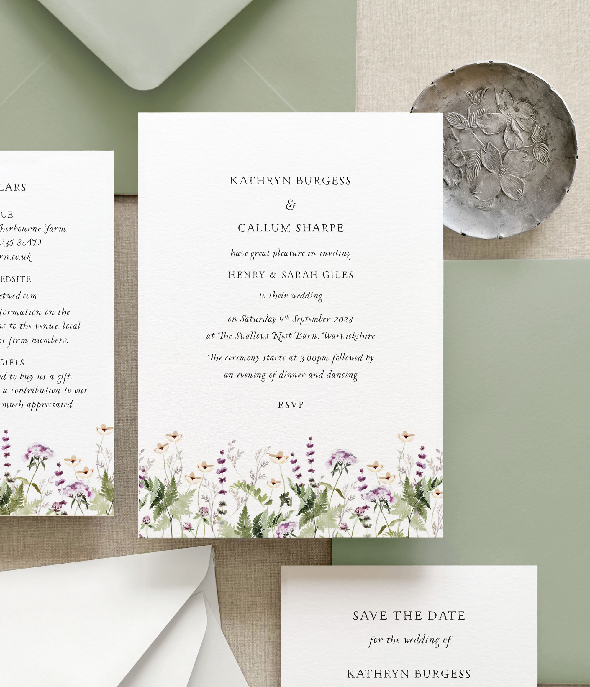 Meadow Sweet | Wildflower Wedding Invitation Sample Pack
