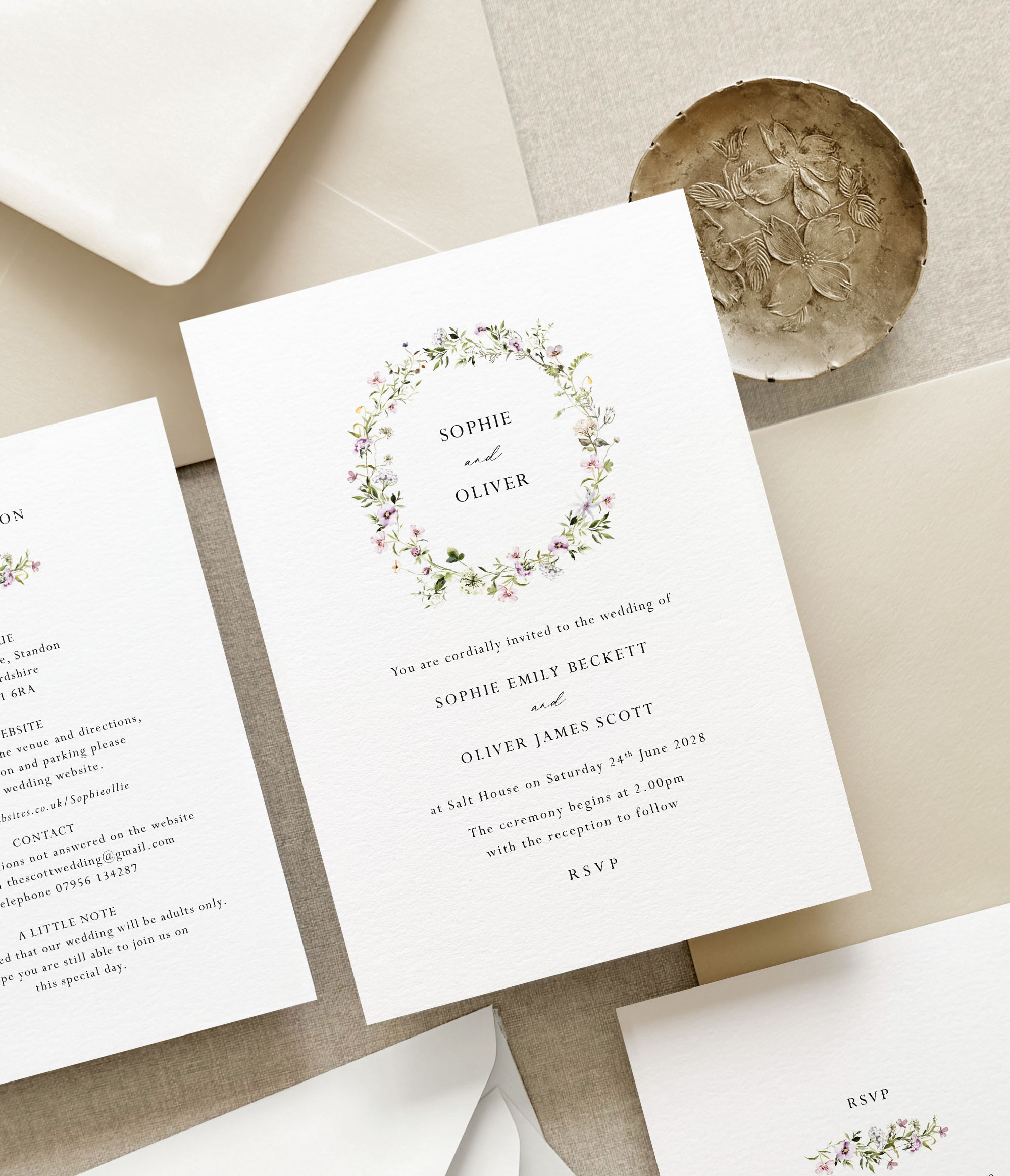 Wildflower Meadow | Delicate Wedding Invitation Sample Pack